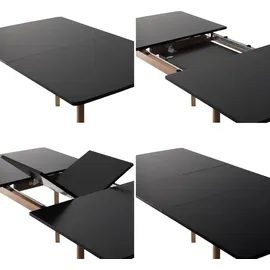 Happy Garden Ausziehbarer Tisch Helga 120 / 160cm schwarz