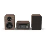 Pure Classic Stereo Mini Stereoanlage DAB+/FM, Bluetooth, CD, USB braun/Walnuss