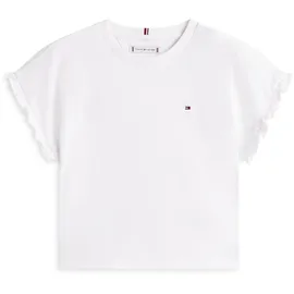 Tommy Hilfiger T-Shirt ESSENTIAL TOP SHORT SLEEVE Kinder bis 16 Jahre, mit Rüschen, relaxed fit weiß 110 (5J)