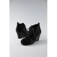 aniston shoes Ankleboots, Keilstiefelette in runder Form - NEUE KOLLEKTION, Gr. 42 (8), schwarz, , 18930930-42