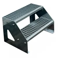 Kaminbau Mierzwa Treppe Freistehend 2 Stufen 44 x 60 x 38 cm Verzinkt