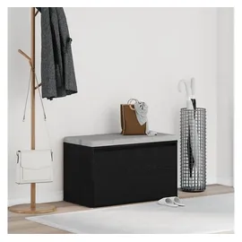 vidaXL Flurbank 80 x 40 x 45 cm Schwarz / Schwarz matt