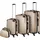Tectake Pucci Koffer-Set 4-tlg. beige