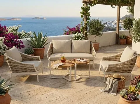 Apple Bee Milou-Monaco Lounge-Set 1 Oyster ca. 312x161cm