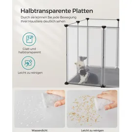 Songmics Freigehege L-XXL 145 x 72 x 57 cm weiß