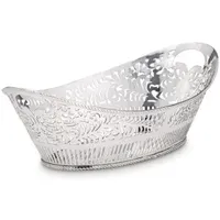 Cadeaux.com Schale, Oval 30,0 x 18,0cm, H 10,5cm versilbert