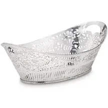 Cadeaux.com Schale, Oval 30,0 x 18,0cm, H 10,5cm versilbert