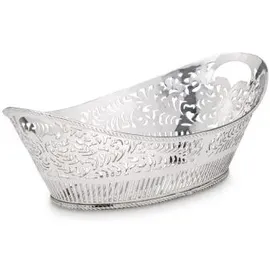 Cadeaux.com Schale, Oval 30,0 x 18,0cm, H 10,5cm versilbert
