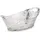 Cadeaux.com Schale, Oval 30,0 x 18,0cm, H 10,5cm versilbert