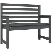 Furnicato Gartenbank Grau 109x48x91,5 cm Massivholz Kiefer