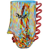 GILDE GLAS art Design Vase Froozen - Gesicht Face - durchgefärbtes Glas - mundgeblasen - Höhe 30 cm