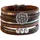 Saraswati Armband Blume des Lebens Kunstleder braun