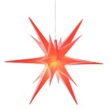 BONETTI LED Stern »Weihnachtsstern, 3D-Optik«, Ø 57 cm, mit 6-Stunden-Timer, Weihnachtsdeko aussen, rot