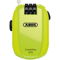 Aufrollkabelschloss ABUS "Combiflex StopOver 65" Gr. 65, schwarz (schwarz, gelb), Sicherheitsschlösser, 65, L:65cm
