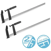 STAHLWERK Schraubzwinge 120x800 mm Klemmzwinge stabile F-Zwinge 2er Set