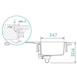 Schock Signus D-100 Flächenbündig magma + Excenterbetätigung