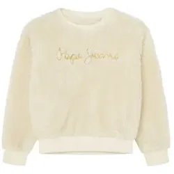 Pepe Jeans für Mädchen. PG581336 Tate Sweatshirt weiß (4años= 80cm), Lässig, Polyester, Kinderbekleidung