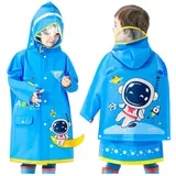 Regenmäntel Kinder Regenponcho Regenjacken Mädchen Outdoor Transparente Regenbekleidung Mit Tragbarer Tasche Kinder Kapuzen Kleinkind