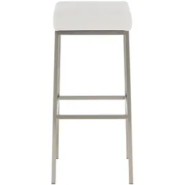 CLP Barhocker Montreal Kunstlederbezug edelstahl/weiß