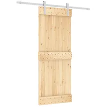 vidaXL Schiebetür rechts 80 x 210 cm Braun/Weiß