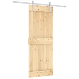 vidaXL Schiebetür rechts 80 x 210 cm Braun/Weiß