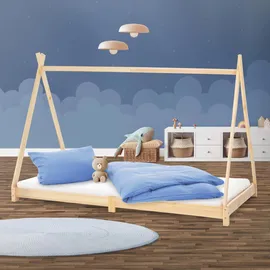 ML DESIGN modern living Kinderbett Tipi 90 x 200 cm Kiefer natur beige
