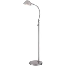 LED-Stehleuchte Thompson in gebürstetem Nickel - QZ-THOMPSON-FLBN
