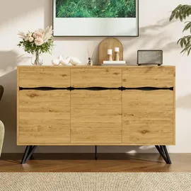 stilvora Sideboard 140 x 75,5 x 40 cm Schwarz