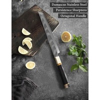 Muxel Damastmesser Sakimaru oder Yanagiba Messer 11 Zoll Mit