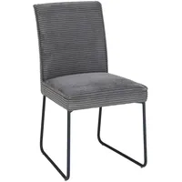 Livetastic Stuhl, Schwarz, Dunkelgrau, Metall, Textil, U-Form, rund, 48x62x87.5 cm, Esszimmer, Stühle, Esszimmerstühle