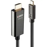 Lindy Adapterkabel USB-C Stecker HDMI-A Stecker 10 m Schwarz