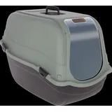 Kerbl Katzentoilette Emma Eco XL (Katzenklo mit Deckel, 65x44x46 cm, schwarz/grüngrau) 80979