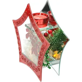 I.GE.A. Teelichthalter Deko-Objekt Glas rot