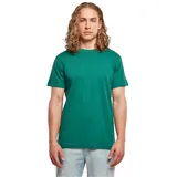 Build Your Brand Herren Basic Round Neck T-Shirt – Baumwollshirt im Regular Fit mit Rundhalsausschnitt & kurzen Ärmeln, vielseitiges Basic für Alltag, Freizeit & Veredelung,Grün,XS