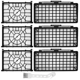 ivanzoll 3 HEPA Filter+3 Motorschutzfilter Für Siemens Staubsauger Q5.0 extreme silencePower VSQ5X1230, Ersatzfilter Zubehör Kompatibel mit Siemens Bodenstaubsauger VZ154HFB VZ02MSF VSQ5X12M1