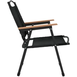 vidaXL Campingstuhl 2er Set Schwarz