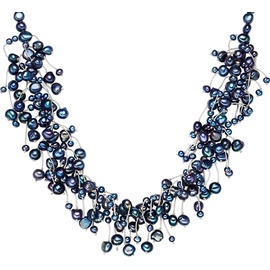 Valero Pearls Kette 120314 + blau