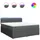 vidaXL Boxspringbett 180 x 200 cm Dunkelgrau