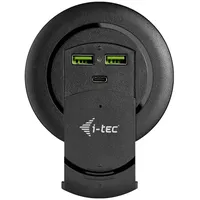 iTEC i-tec Built-in Desktop Fast Charger USB-C PD 3.0 + 3x USB 3.0 QC3.0 96W schwarz (CHARGER96WD)