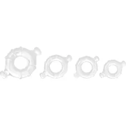 Vitality Rings, 4 Teile, 1 - 5 cm, transparent