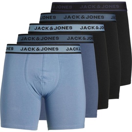 JACK & JONES Jack - Jones, Herren, Unterhosen, 5er-Pack Boxershorts, Schwarz, S