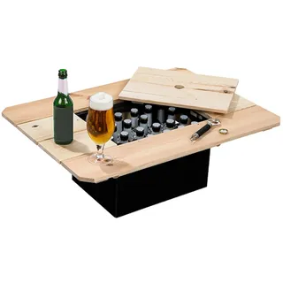 Gravidus Bierkasten Holztisch Tischaufsatz mit Deckel Kiefernholz Bierkastenaufsatz
