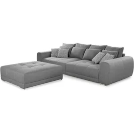 Jockenhöfer Hocker Moldau XXL Webstoff 120 x 39 x 120 cm Grau