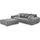 Jockenhöfer Hocker Moldau XXL Webstoff 120 x 39 x 120 cm Grau
