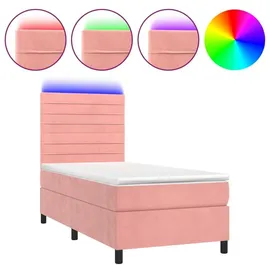 vidaXL Boxspringbett 100 x 200 cm Rosa