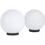 H4L Kugelleuchte 2er Set 20/25cm weiß E27 o. Anschlußkabel - Weiß