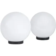H4L Kugelleuchte 2er Set 20/25cm weiß E27 o. Anschlußkabel - Weiß