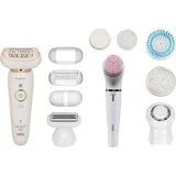 Braun Silk-épil 9 Flex 9100 Beauty Set + FaceSpa weiß/gold