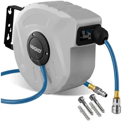 MASKO® Druckluftschlauch Aufroller automatisch 1/4 Anschluss - Schlauchtrommel Wandschlauchhalter Schlauchaufroller Druckluftschlauch-Aufroller Druckluftschlauch-trommel
