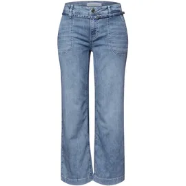 STREET ONE Loose-fit-Jeans Middle Waist Wide Leg Jeans, im Loose Fit mid Blue random wash), 31